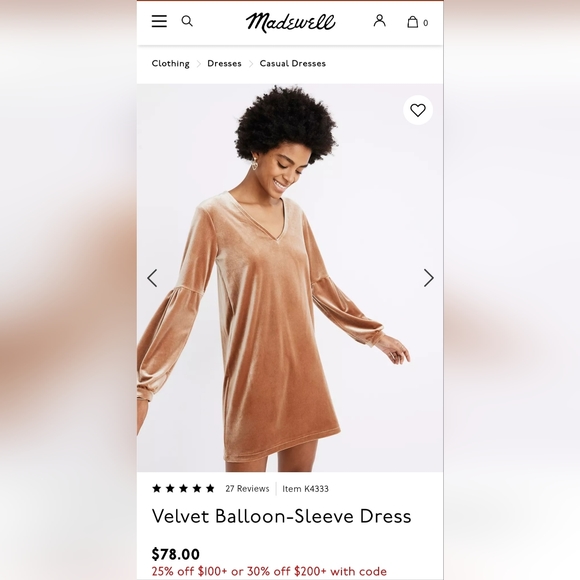 Madewell, size XS, Pink velvet - Picture 6 of 6